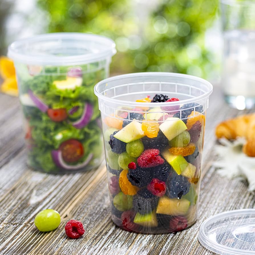 タッパーウェア mono Amazon.com: Elegant Disposables 32 OZ - 24 Sets Plastic Deli